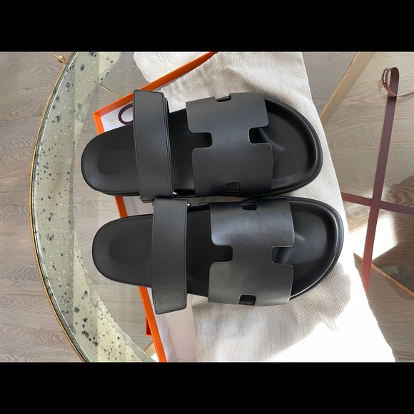 Authentic HERMES SOLD OUT Men’s Chypre Sandals SZ. EU 42 or 11.5 US - Picture 1 of 7